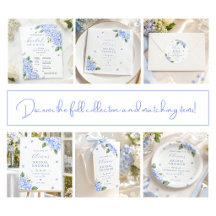 Blue Hydrangea Elegant Floral Bridal Event Suite