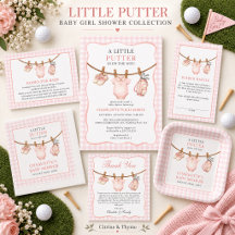 Little Putter Is On The Way Pink Golf Baby Shower