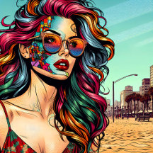 Colorful Abstract Art   Beautiful Women 