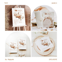 Boho Fall Wildflower Pumpkin Baby Shower