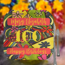 100th Birthday Bright Floral 