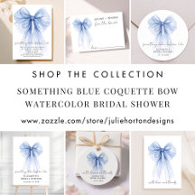 Something Blue Coquette Bow Bridal Shower