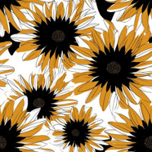 Sunflower Patterns Summer Floral Print