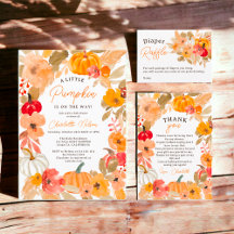 Warm Boho Little pumpkin fall baby shower