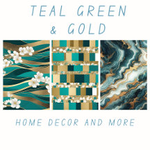 Teal Green And Gold