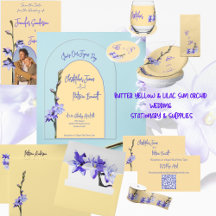 Butter Yellow & Lilac Colored Sun Orchid Wedding