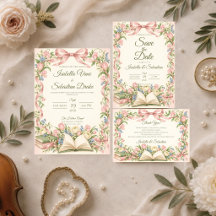Romantic Coquette Book Lover Wedding
