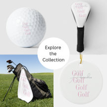 Personalized Gifts For Golfers Pink Minimal