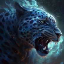 Poster Léopard blanc