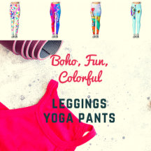 Boho Whimsical Fun Colorful Leggings