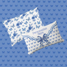 Chinoiserie Blue White Butterfly Roses Décor Gifts