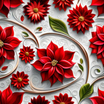 Poinsettia and Leaves