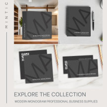 Modern Monogram Professional Business Supplies