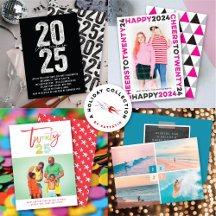 ASSORTED YEAR 2025 NEW YEAR PHOTO CARDS HOLIDAY
