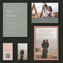 Modern minimalist mix & match wedding