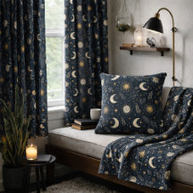 Mystical Celestial Moon Pattern Home Decor