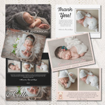 Photo Baby Birth Announcement Cards