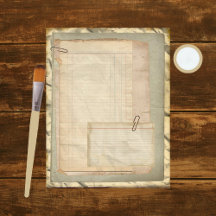 Layers of Vintage Paper Scrapbook Papers