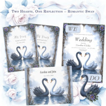 Two Hearts, One Reflection – Romantic Swan Wedding