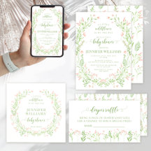 Blush pink little wildflower baby girl shower