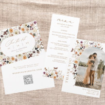 Fall Boho Wild Flowers Wedding Collection