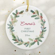 Personalized Ceramic Christmas Ornaments