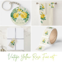 Vintage Yellow Rose Fine art