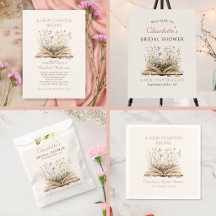 Watercolor Wildflowers Book Bridal Shower