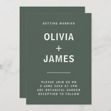 Minimalist Wedding Collection Scandi | Earthy Moss