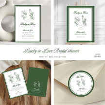 Lucky In Love Green HorseShoe Bridal Shower