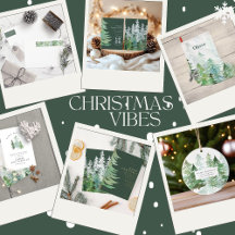 Watercolor forest corporate holiday collection