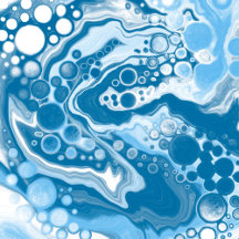 Blues Marble Fluid Art