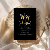Making 90 look good black and gold birthday