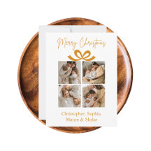 Merry Christmas Greeting Gold Holiday Collection