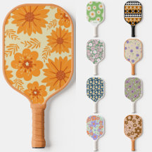 Floral Flower Pickleball Paddle 