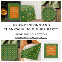 Friendsgiving Thanksgiving party autumn leaves