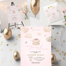 Little Pearl Seashells Dots Baby Shower