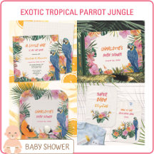 Exotic Tropical Parrot Jungle Baby Shower