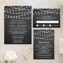 The String Lights On Chalkboard Wedding Collection