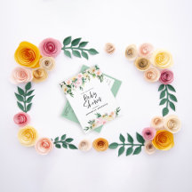 baby shower floral watercolour pastel pretty