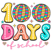 Groovy 100 Days Of School Retro Colorful Disco