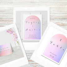 Wedding Modern Boho Arch Pink Lilac Ombre