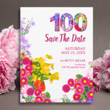 100th Birthday Floral Garden Party Suite
