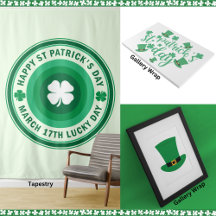 Happy Saint Patrick's Day and Hat Wall Art