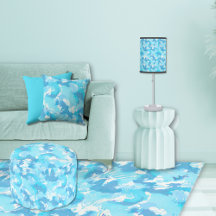 Light blue liquid abstract pattern and white Decor