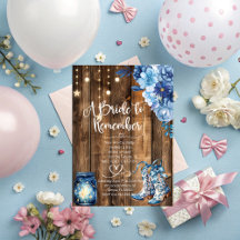 Bride to Remember – Rustic Country Blue Floral Bri