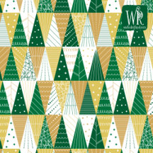 Green and Gold - Minimalist Christmas Trees