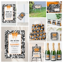 🔥Graffiti Black and Orange – Urban Hip‑Hop Styles