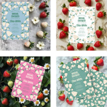 White Strawberry Bridal Shower Collection