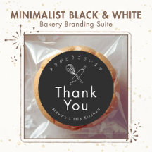 Minimalist Black & White Bakery Branding Suite